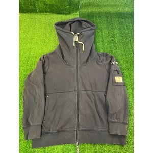 Thumb United Womens XL Faded Blue Full Zip Funnel Neck Utility Hoodie Jacket‎